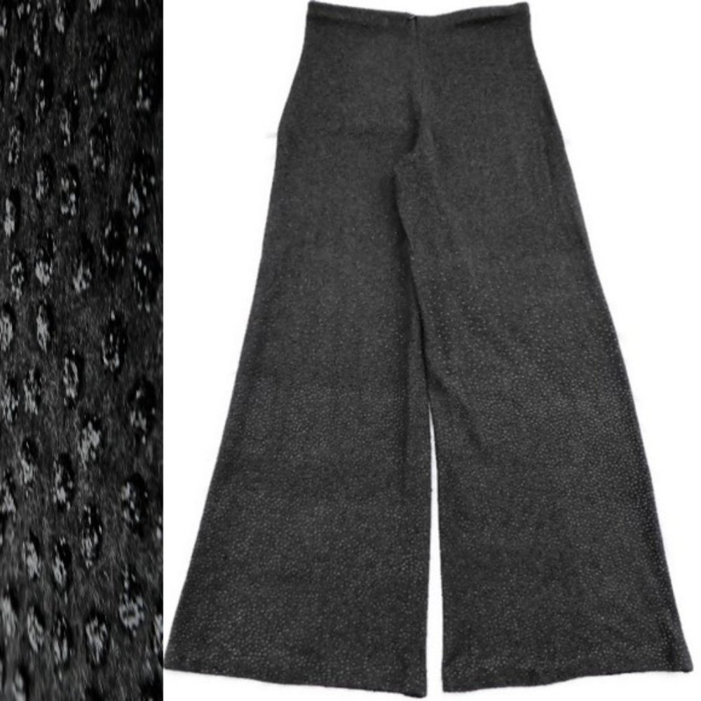 Laundry Shelli Segal 90s Disco Pants Wide Leg Embellished Sparkle Zip Back 10 L